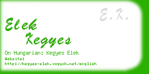 elek kegyes business card